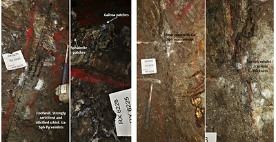 Photo 1. Underground sampling from the Frias Mine. (CNW Group/Outcrop Silver & Gold Corporation)
