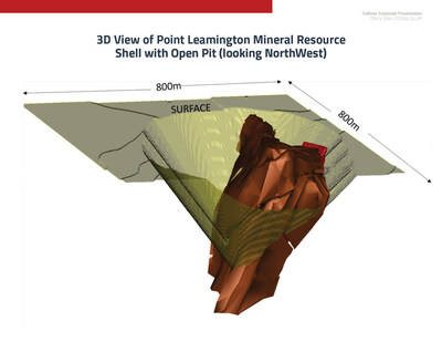 Point Leamington Deposit 3D View (CNW Group/Callinex Mines Inc.)