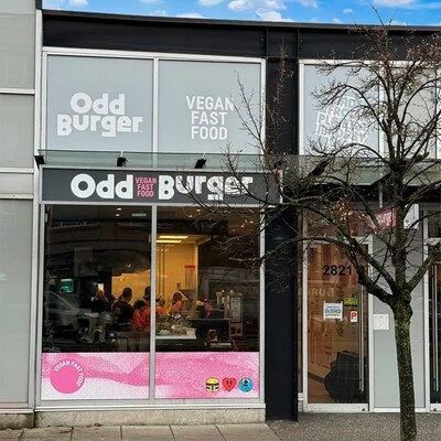Odd Burger Vancouver Store Front. (CNW Group/Odd Burger Corporation)