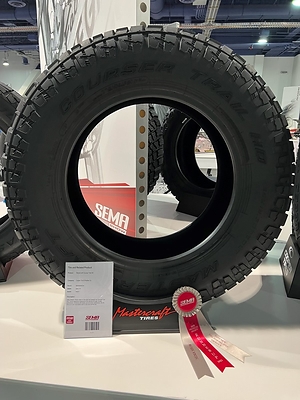 Goodyear’s Mastercraft Courser Trail HD claims a coveted New Product Award podium position at the 2022 SEMA Show on Tuesday, Nov. 1 in Las Vegas. Mastercraft’s new tire offers dependable everyday use, while also giving drivers confidence to go beyond the asphalt. With raised black lettering and bold, aggressive upper sidewall styling, the Mastercraft Courser Trail HD combines style and performance.