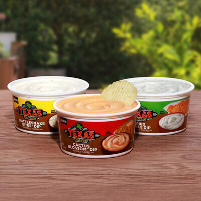 The three new dips from Texas Roadhouse and West Madison Foods.
