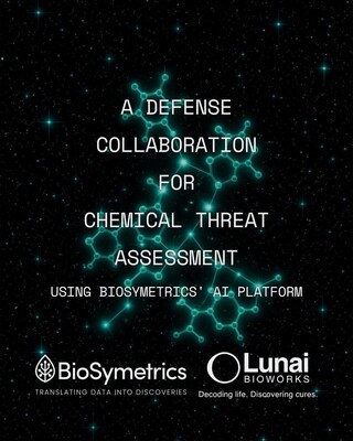A DEFENSE COLLABORATION FOR CHEMICAL THREAT ASSESSMENT USING BIOSYMETRICS' AI PLATFORM