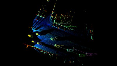 InnovizOne installation and the SensaVision output in the UCLA smart corridor (PRNewsfoto/Innoviz Technologies)