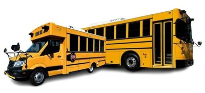 GreenPower’s Type A Nano BEAST and Type D BEAST school buses.