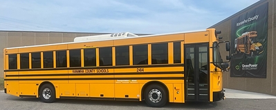 GreenPower today delivered the first Type D BEAST all-electric, purpose-built, zero-emission school bus manufactured at its West Virginia plant to the Kanawha County (WV) School District.