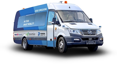 The AV Star will demo and offer CES attendees autonomous rides. The AV Star is the nation’s first fully-autonomous, zero-emissions, all-electric, ADA-compliant, FMVSS certified and Buy America shuttle. The AV Star was developed with Perrone Robotics.