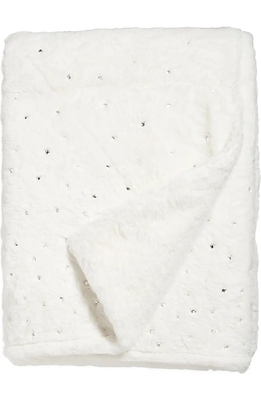 Footsac, in limited edition White Faux Fur and Embellished with Swarovski® Crystals, sold exclusively at Nordstrom with their pop-up shop: Swarovski@Nordstrom.