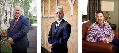 Pictured: Thomas E. Wiseman, chairman of the board of OVB and OVBC; Larry E. Miller, II, President and CEO of OVB and OVBC; and Ryan J. Jones, Chief Operating Officer and Risk Officer of OVB and OVBC.