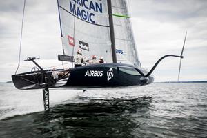 KVH Proudly Supports New York Yacht Club American Magic's new AC75, Defiant