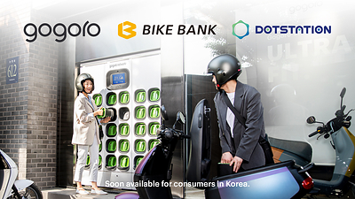 Gogoro Expands Partnership with Bikebank’s New Dotstation Brand, Launching Smartscooters and Battery Swapping for Consumers in Eight Cities across Korea.