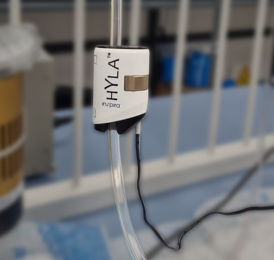 The important characteristics of the HYLATM blood sensor may be vital in providing immediate alerts of sudden changes in a patient’s condition and may reduce risks, complications, and costs. (PRNewsfoto/Inspira Technologies)