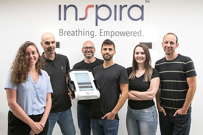 The Liby™ system with an aerospace-grade aluminum structure designed to be lightweight and highly durable, will be equipped with long battery life to make suitable for patient transfer within hospitals and by ambulances. (PRNewsfoto/Inspira Technologies)