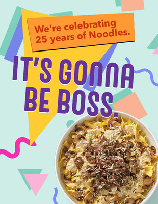 Noodles & Company kicks off 25th anniversary celebration on National Noodle Day with throwback pricing and free delivery for 25 days.