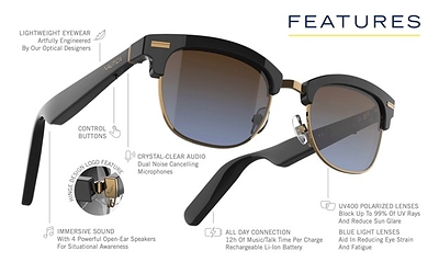 The Nautica Powered by Lucyd “Spyglass” style. Courtesy Innovative Eyewear, Inc.