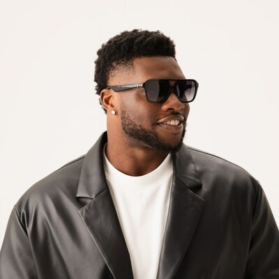 Emmanuel Ogbah wearing the Lucyd Lyte Voyager XXL style smart eyewear.
Image courtesy of Innovative Eyewear, Inc.