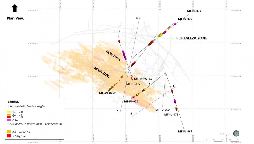 Figure 1 – Plan view (CNW Group/Aris Gold Corporation)
