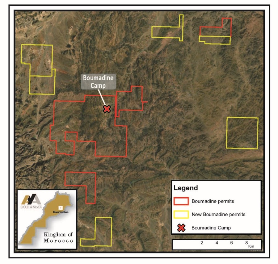 Figure 1 – Location of New Boumadine Permits 