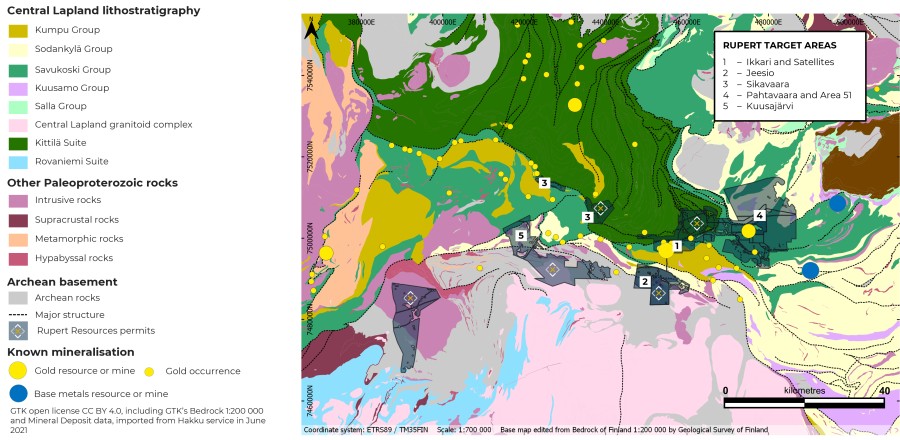 Figure 1 – Location of Rupert Resources' exploration properties in Central Lapland (Photo: Business Wire)
