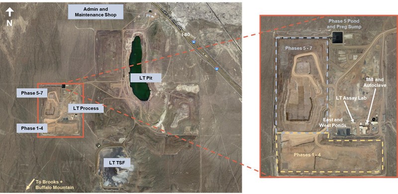 Jan 12, 2022 - Figure 1 - Aerial view of the Lone Tree Mine Site (CNW Group/i-80 Gold Corp)