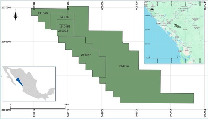 Figure 1: Location map of the Santa Fe property and Santa Fe mine with respect to the Panuco Project, San Enrique and La Garra. (CNW Group/Vizsla Silver Corp.)