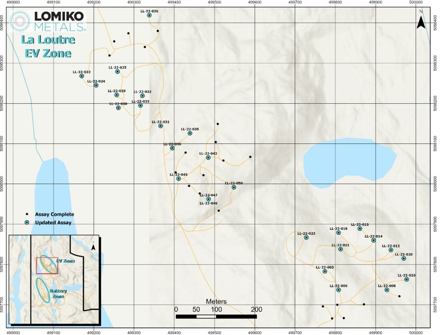 Lomiko’s Shoulder Sampling Outlines 210.9 Meters of Graphite Mineralization Grading 7.09% Cg at La Loutre Graphite Property in Québec