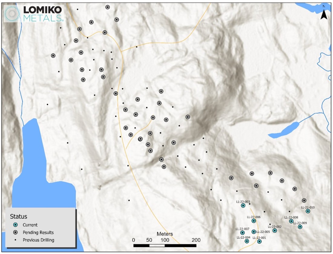 Figure 1: Location of existing and planned 2022 holes