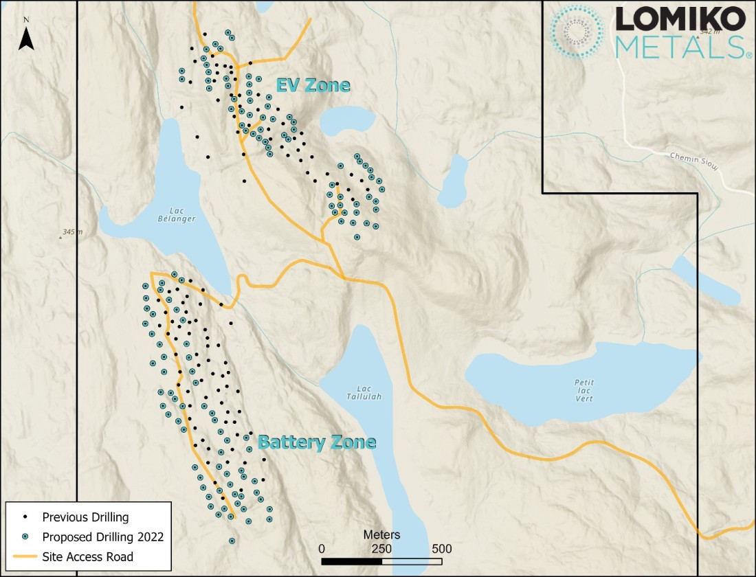 Figure 1. Location of existing and planned 2022 holes