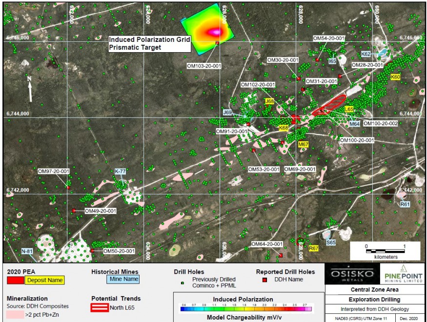 Central Zone Surface Map