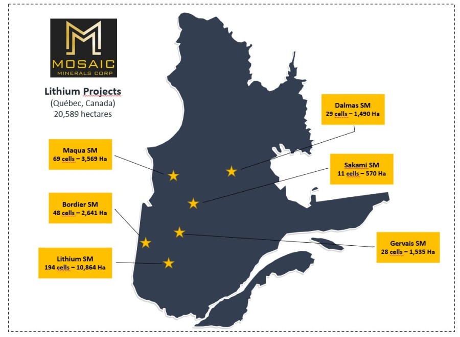 Mosaic Minerals Lithium Exploration Project