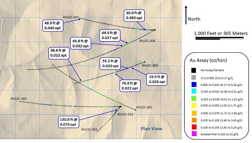 Dakota Gold Intersects 0.074 oz/ton Gold over 130.6 Feet (2.55 grams/tonne over 39.8 meters) in RH22C-012 at the Richmond Hill Gold Project