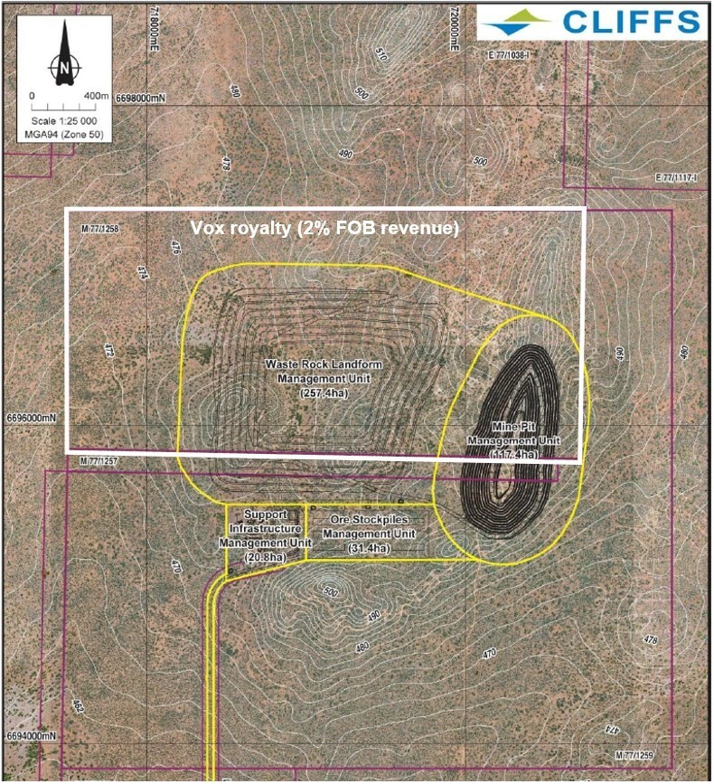 Figure 2 – Deception Pit Mine Closure Management Units (Cliffs Asia Pacific Iron Ore Pty Ltd, February 2013, Deception Deposit Mine Closure Plan1) (CNW Group/Vox Royalty Corp.)