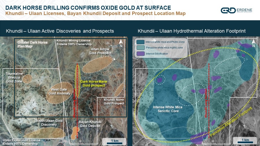 DARK HORSE DRILLING CONFIRMS OXIDE GOLD AT SURFACE
