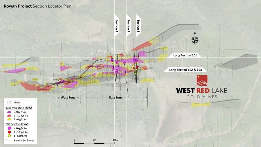 Rowan Project Section Locator Plan