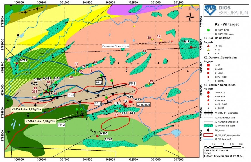 Geology of WI Target and Drill results