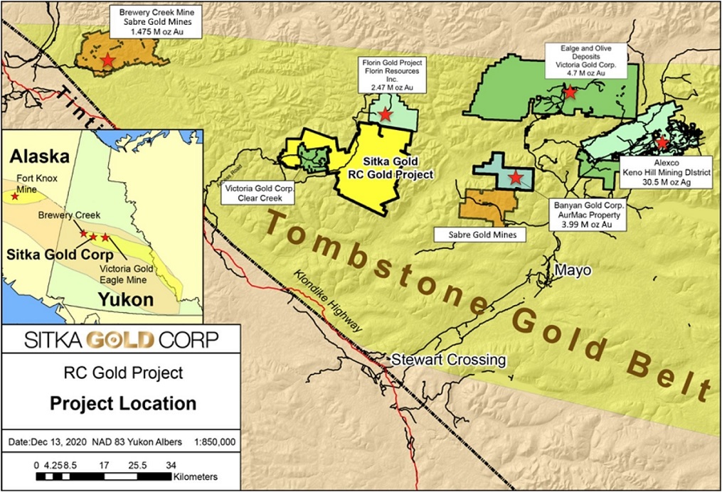 Figure 1: Regional Map of the RC Gold Project