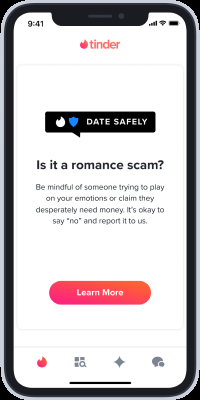 In-App Message: Is it a romance scam?