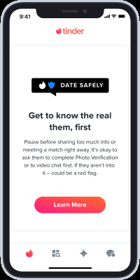 In-App Message: Get to know the real them, first