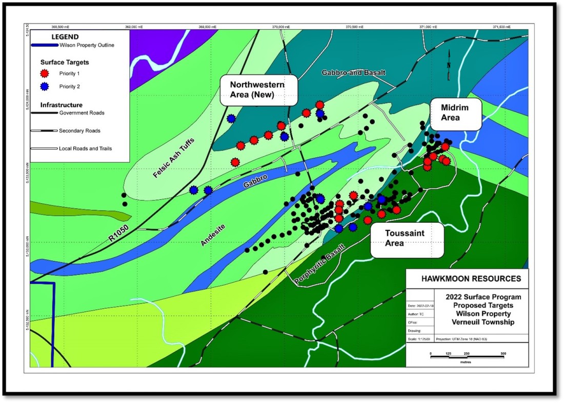Figure 1: Key targets for Phase 1, Wilson Property (Graphic: Business Wire)