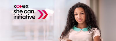 The Kotex She Can Initiative will provide sustained support for women and girls whose futures can be changed through access to period supplies, community education and an independent future. To learn more about the Kotex She Can Initiative, visit Kimberly-Clark.com/Kotex-She-Can-Initiative