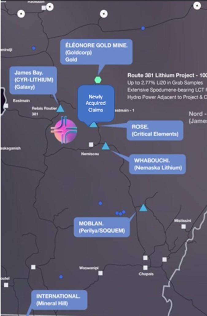 Megawatt acquires additional Lithium Prospective Claims (CNW Group/MegaWatt Lithium and Battery Metals Corp.)