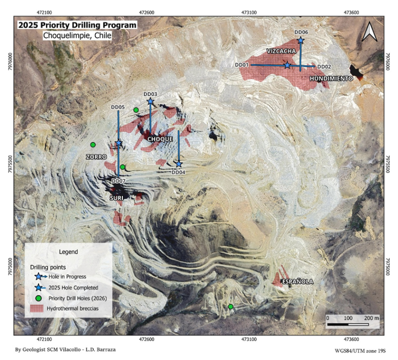 Figure 1: &nbsp;Phase 3 Drill Hole Location Map