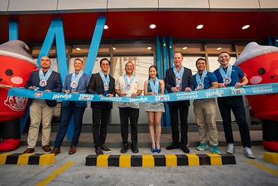 Leaders from The Wendy's Company and Wenphil Corp. celebrate the opening of the 100th Wendy's restaurant in the Philippines.