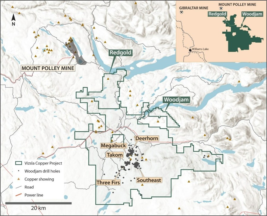 Figure 1 – Woodjam Property Map (CNW Group/Vizsla Copper Corp.)