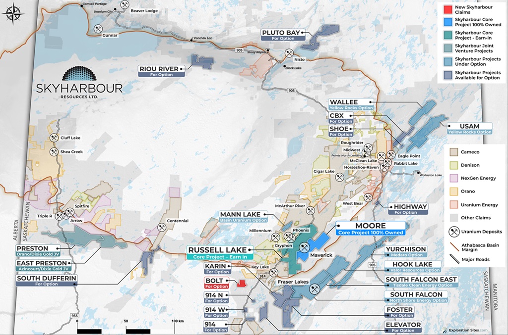 Skyharbour Resources Announces Additional Uranium Property Staking in the Athabasca Basin, Saskatchewan