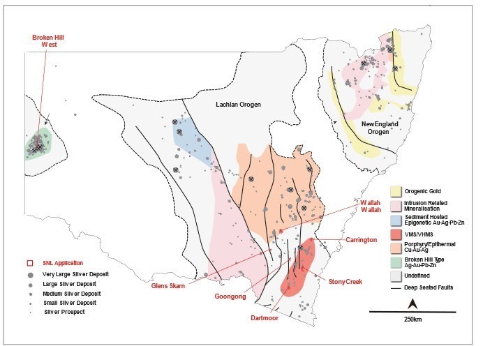 Figure 1: Sentinel's 7 Silver Projects located in New South Wales, Australia (CNW Group/Sentinel Resources Corp.)