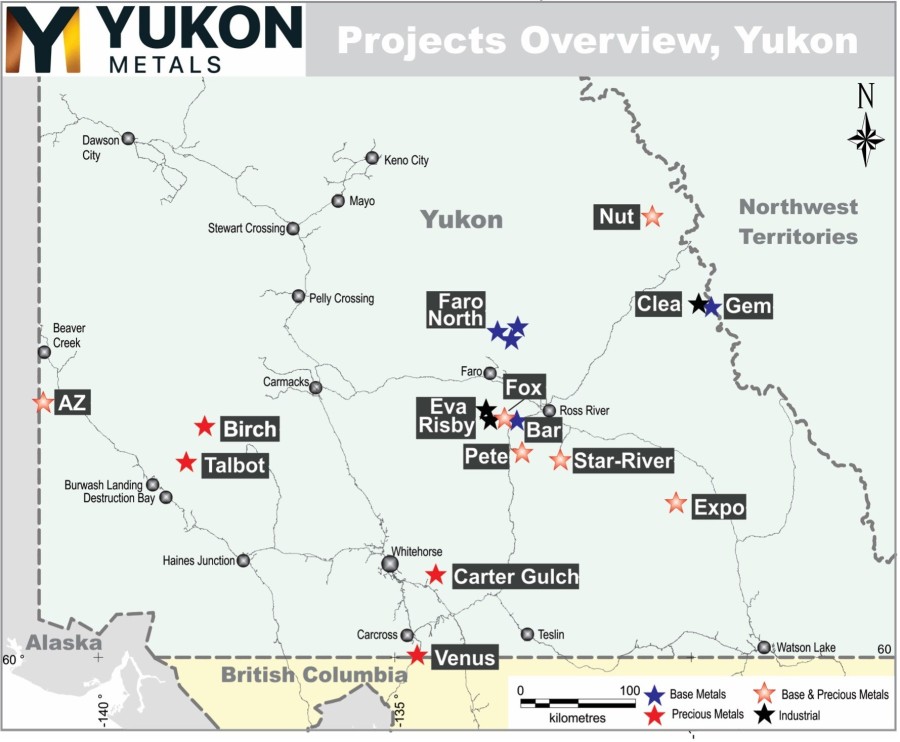 Figure 1: Project location map (PRNewsfoto/Yukon Metals Corp.)