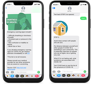 Coronavirus Text Message Alerts