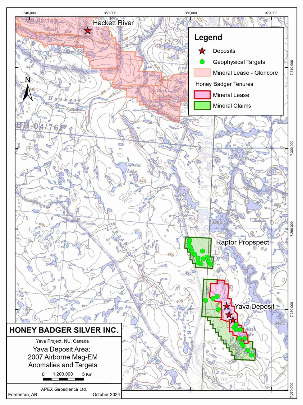 Honey Badger Silver Triples Yava Silver Project Property Position