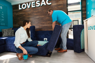 Customers can then make their purchase with the Lovesac associate for products to be delivered to their homes in as little as 1-2 weeks.