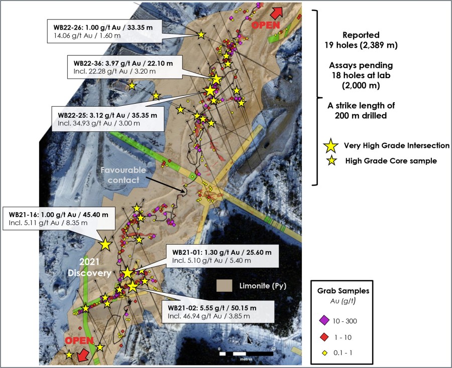 Figure 1: First 2022 drilling results at the OGT